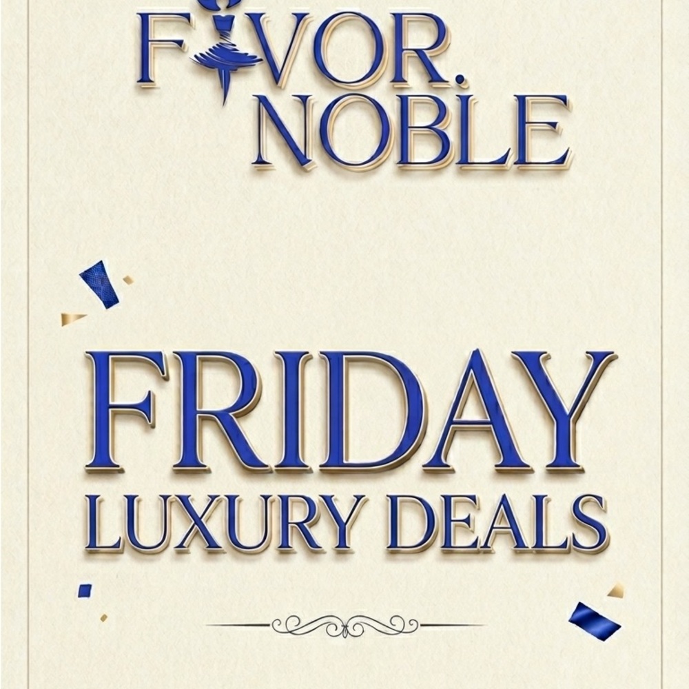 Friday Luxury Deals Graphic - Blue & Cream Promo